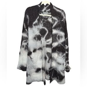 Anthropologie Avalon Tie-Dye Sweater Cardigan Oversized Pockets